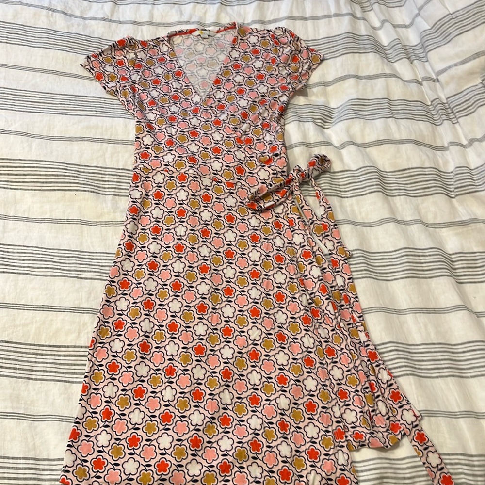 Boden wrap jersey dress, size US 4R